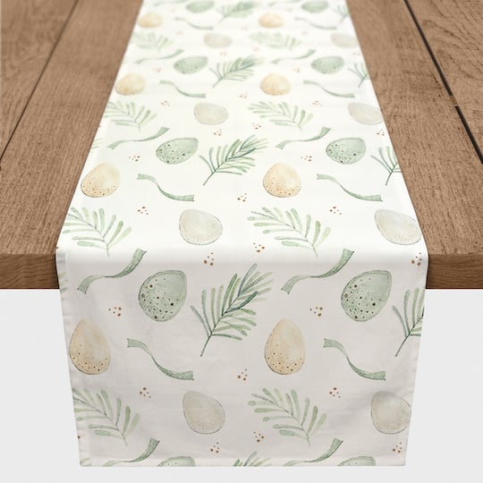 Easter Eggs And Ribbons 5 16" x 90" Poly Twill Table Runner